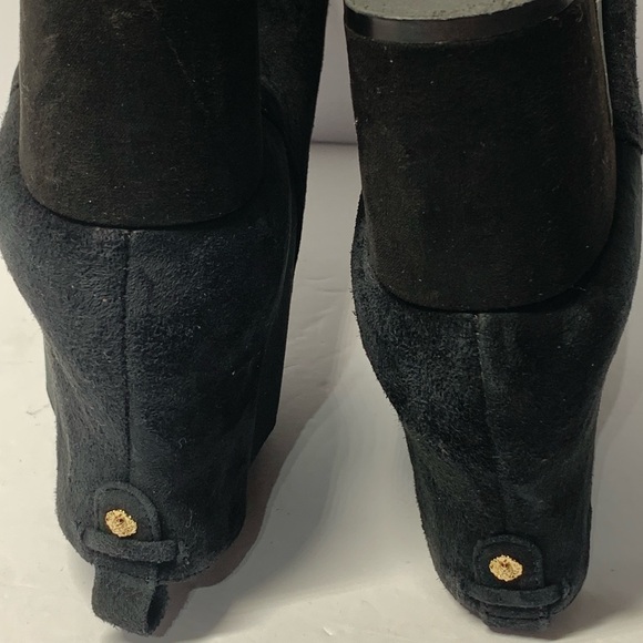 Anne Klein 7M Black Suede Leather Boots Gisela - Picture 11 of 15